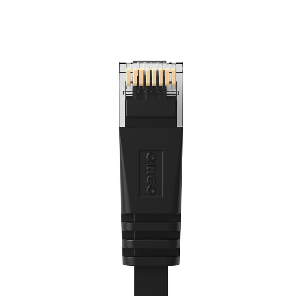 Orico PUG-C6B CAT6 1000Mbps RJ45 Ethernet Network Cable, Flat LAN, 2m, Black