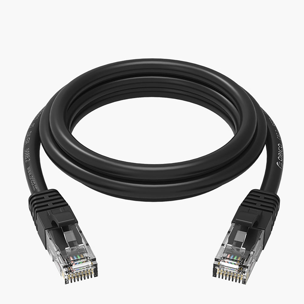 Orico PUG-C6 CAT6 1000Mbps RJ45 Ethernet Network Cable LAN Round 5m - Black