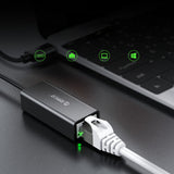 Orico XC-R45-V1 USB-C to RJ45 Gigabit Ethernet 1 Gbps Network Adapter - Black