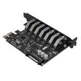 Orico PVU3 PCI-E 7x USB 3.0 Expansion Card for Desktop - Black