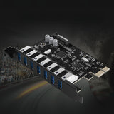 Orico PVU3 PCI-E 7x USB 3.0 Expansion Card for Desktop - Black
