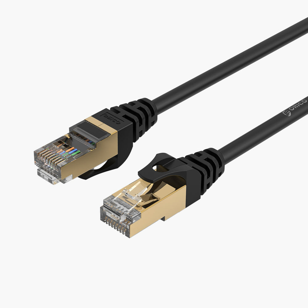 Orico PUG-C7 CAT7 10Gbps RJ45 Ethernet Network Cable Internet LAN Round 3m - Black