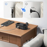 Orico APP 15.5W 5in1 Power Strip 2x AC + 2x USB-A + 1x USB-C - Black
