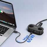 Orico AP3 20W GaN 5in1 Power Strip 2x AC + 2x USB-A + 1x USB-C - Black