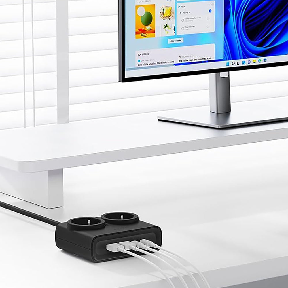 Orico PDC25 25W 6in1 Power Strip 2x AC + 2x USB-A + 2x USB-C - Black