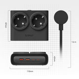Orico PDC25 25W 6in1 Power Strip 2x AC + 2x USB-A + 2x USB-C - Black