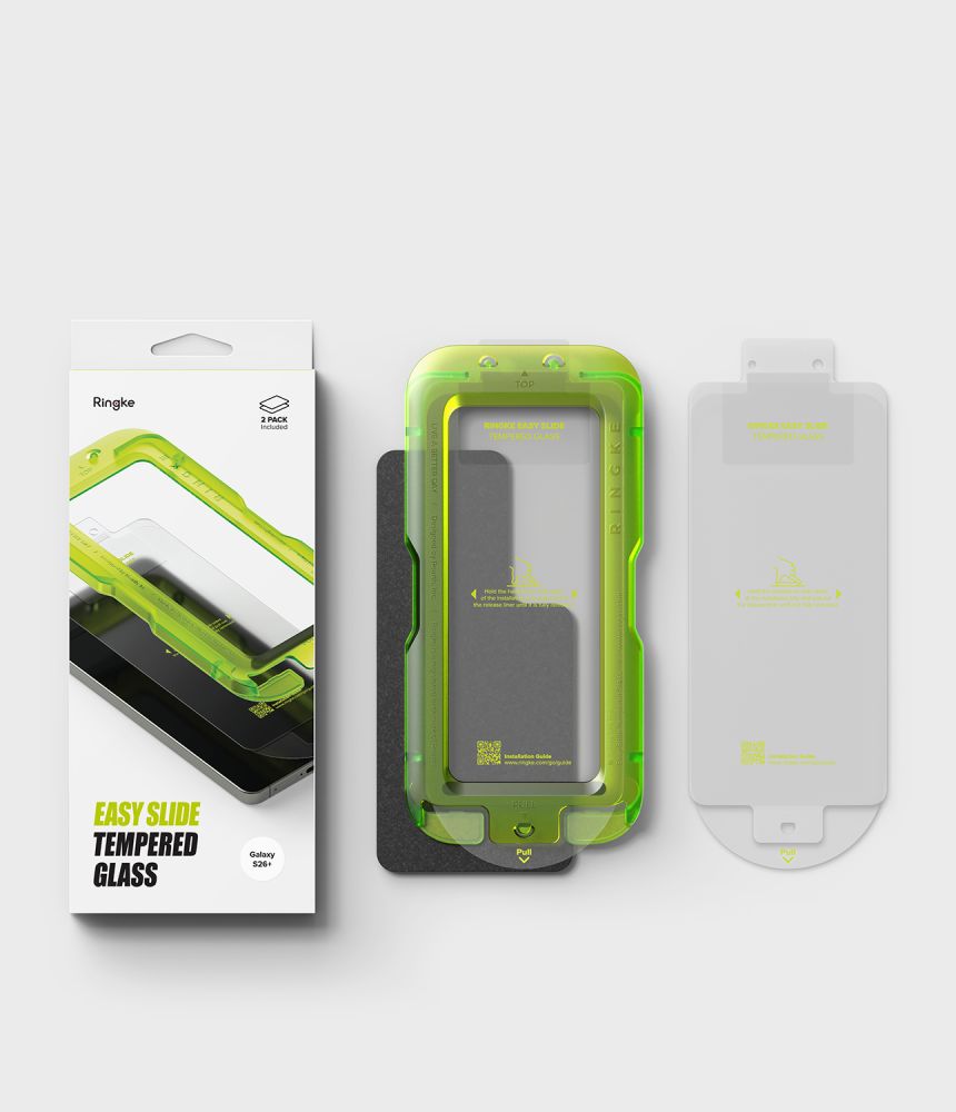 Ringke Easy Slide 2-pakke af hærdet glas til Samsung Galaxy S26+