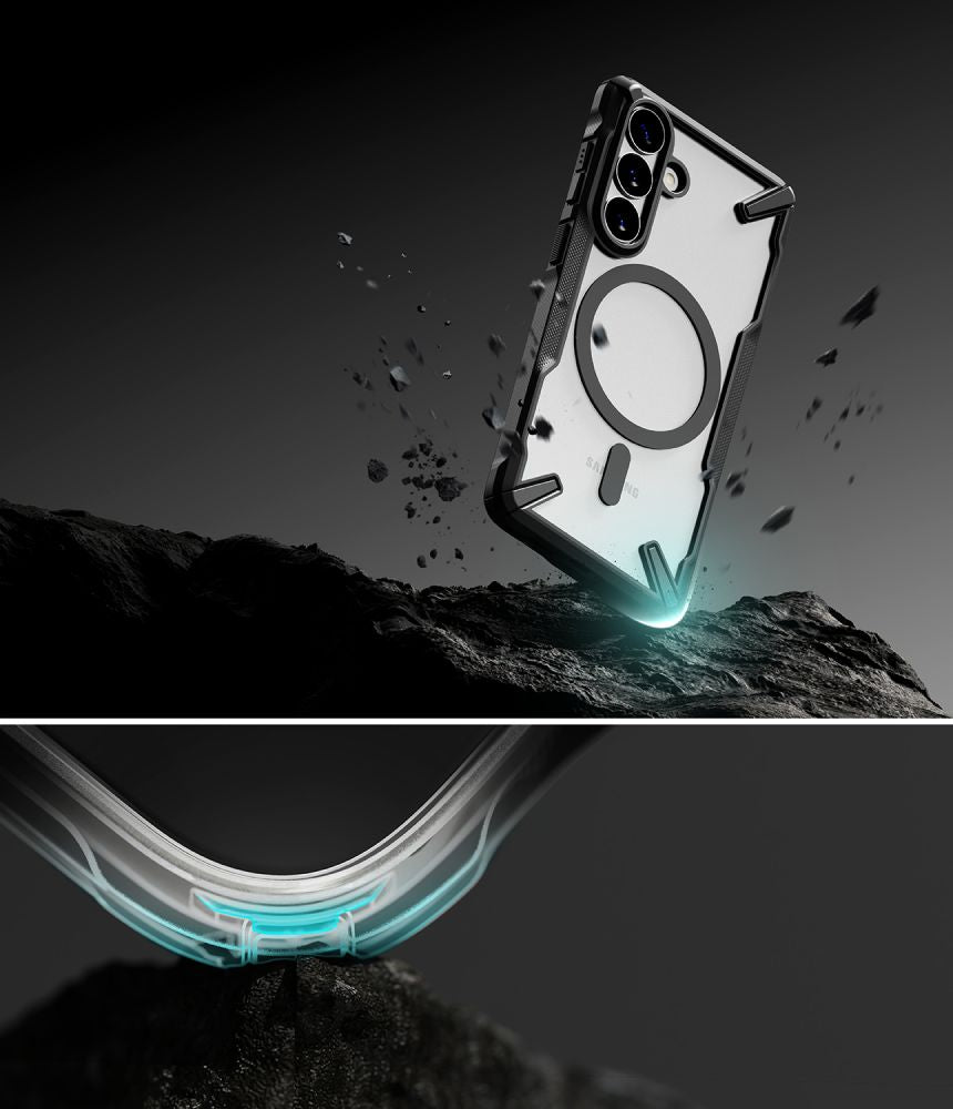 Ringke Fusion X Magnetisk MagSafe Case til Samsung Galaxy S26 - Clear Black