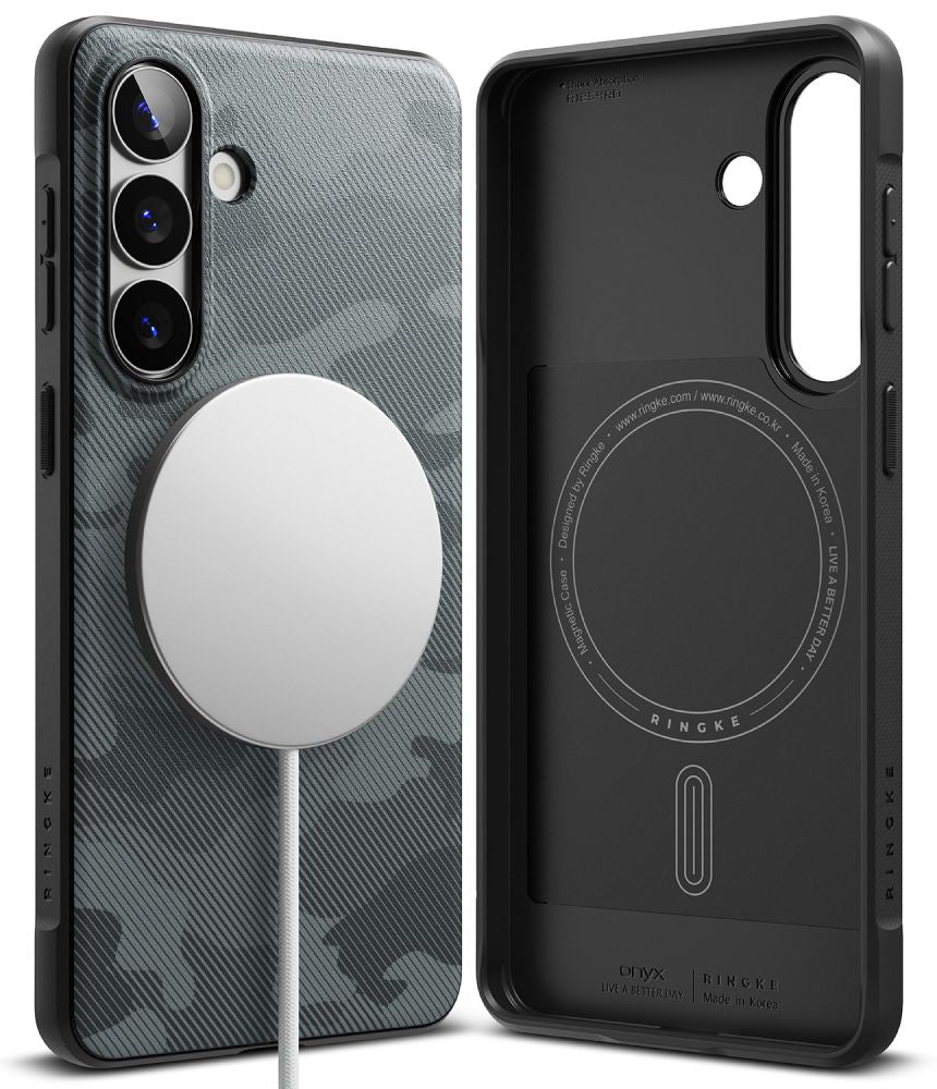 Ringke Onyx Magsafe Case til Samsung Galaxy S26 - Grå og sort