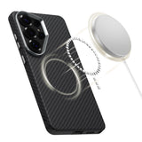 Tech-Protect Ion Carbon MagSafe Case til Samsung Galaxy S26 Ultra - sort og sølv