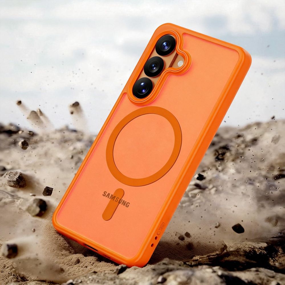 Tech-Protect Magmat MagSafe Case til Samsung Galaxy S26 - Orange Matte
