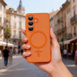 Tech-Protect Magmat MagSafe Case til Samsung Galaxy S26 - Orange Matte