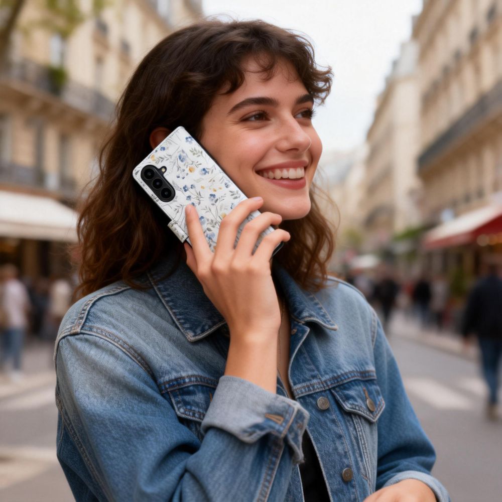 Tech-Protect Wallet Case til Samsung Galaxy A57 5G - Farverige blomster