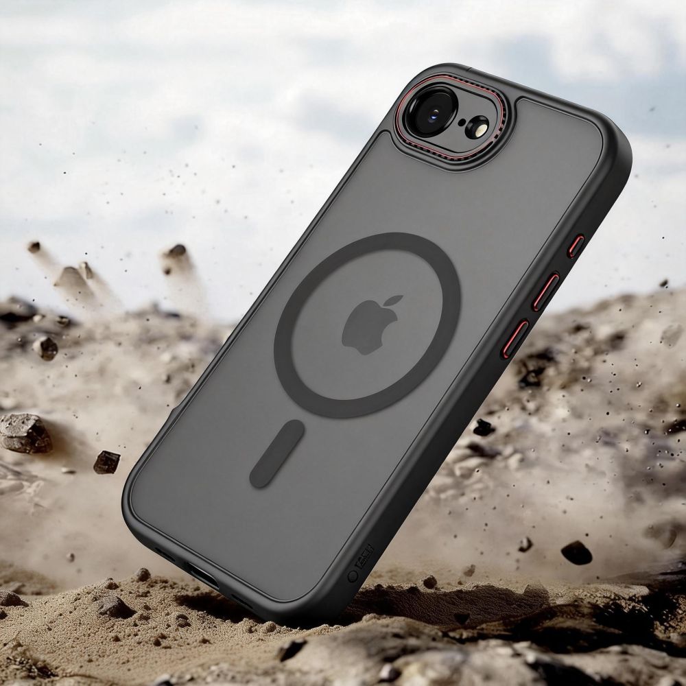 Tech-Protect MagCam Case til iPhone 16E / 17E - Halvt gennemsigtigt