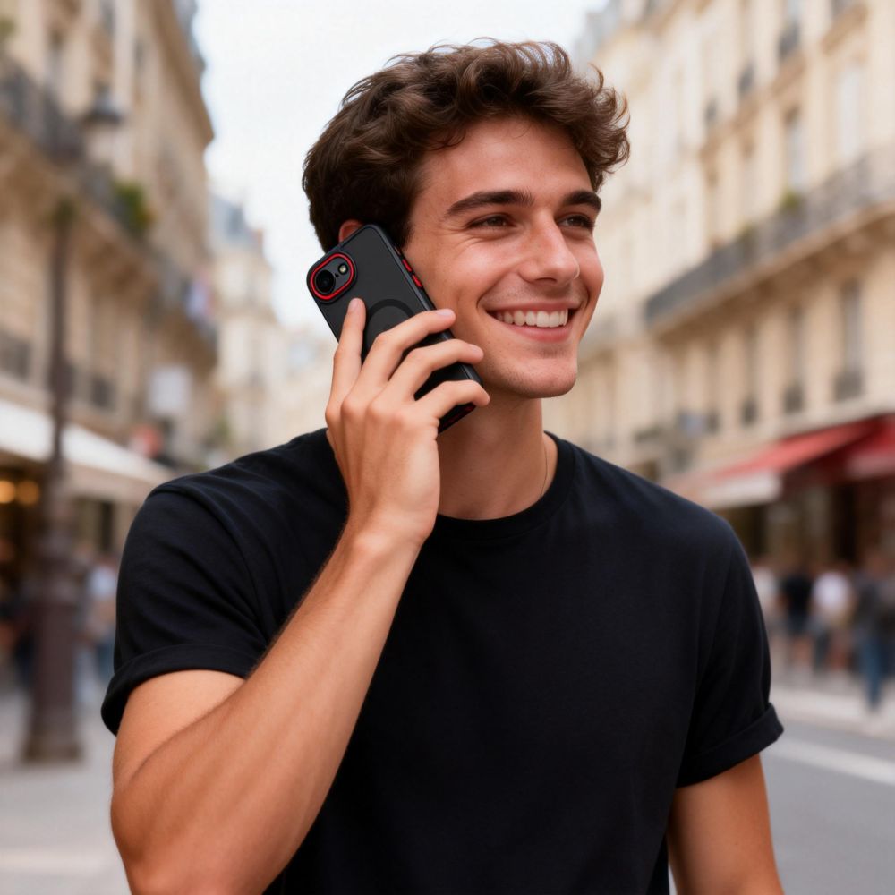 Tech-Protect MagCam Case til iPhone 16E / 17E - Halvt gennemsigtigt