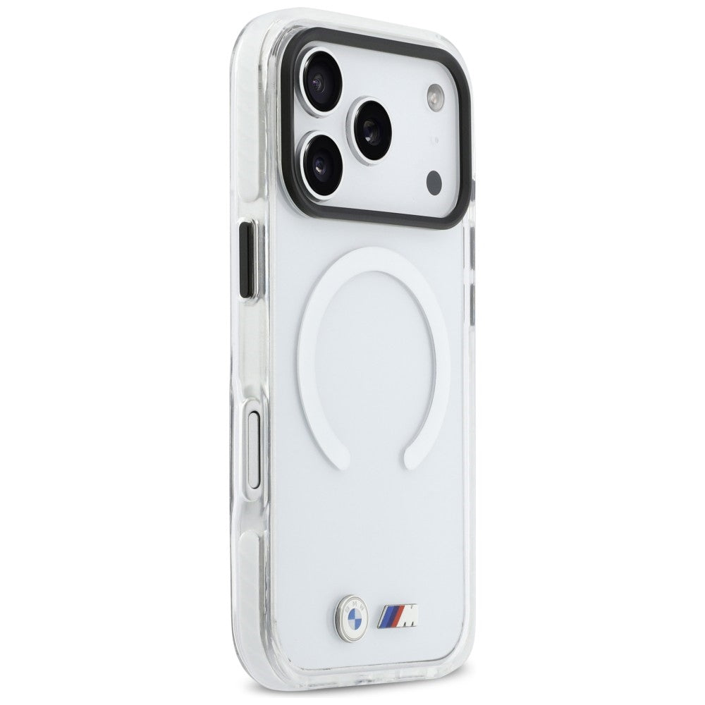 BMW M IML Shockproof Metal Logos MagSafe Case til iPhone 17 Pro Max - Gennemsigtig