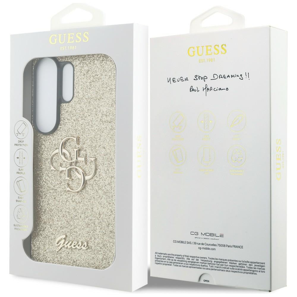 Guess Fixed Glitter Big 4G Metal Logo case til Samsung Galaxy S26 Ultra - guld
