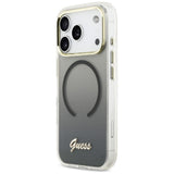 Guess IML Gradient Script Metal MagSafe Case til iPhone 17 Pro - sort