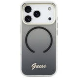 Guess IML Gradient Script Metal MagSafe Case til iPhone 17 Pro - sort