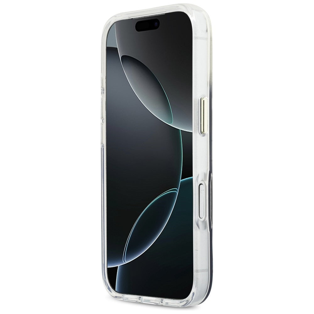Guess IML Gradient Script Metal MagSafe Case til iPhone 17 Pro - sort