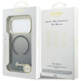 Guess IML Gradient Script Metal MagSafe Case til iPhone 17 Pro - sort