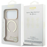 Guess IML Script Metal MagSafe Case til iPhone 17 Pro Max - Pink