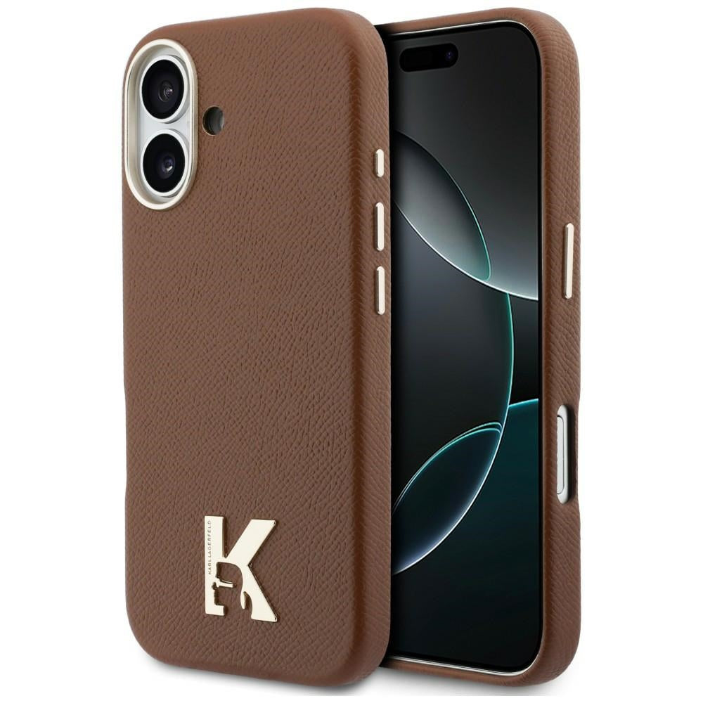 Karl Lagerfeld Karl Head Logo MagSafe Case til iPhone 17 - Brunt