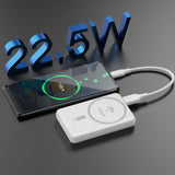 Dudao K14S Magnetisk Power Bank 20W 5000mAh 1x USB-A 1x USB-C - Hvid
