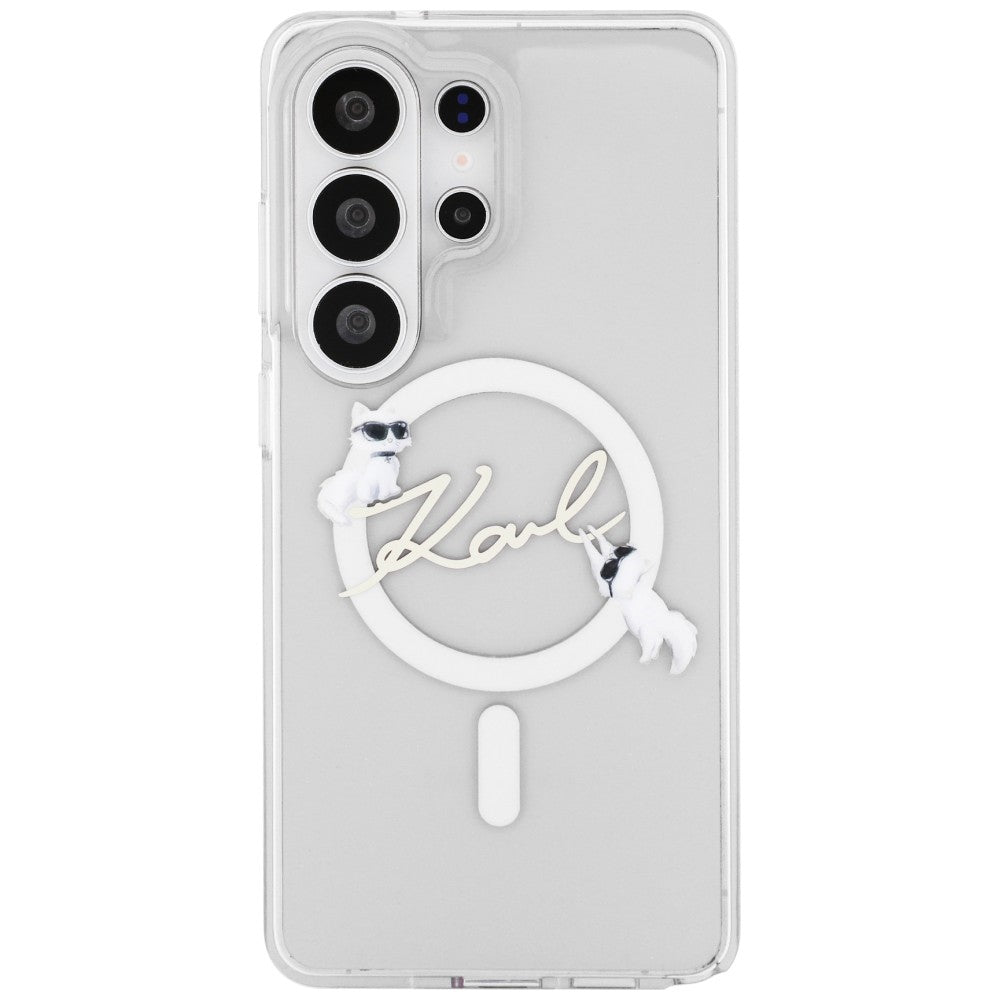Karl Lagerfeld IML KC Script MagSafe Case for Samsung Galaxy S26 Ultra - Transparent