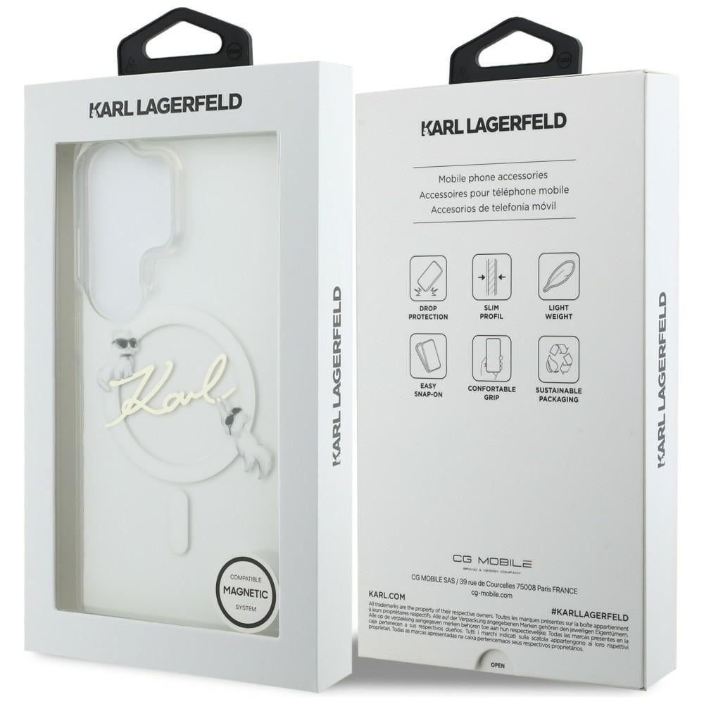 Karl Lagerfeld IML KC Script MagSafe Case for Samsung Galaxy S26 Ultra - Transparent