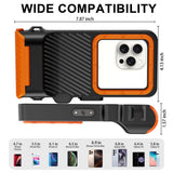 Tech-Protect IPX8 Pro vandtæt telefonfoder - orange og sort