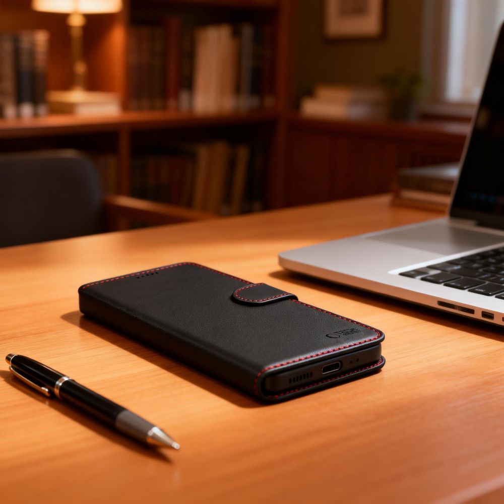 Tech-Protect Wallet Case til Samsung Galaxy A57 5G - sort og rød