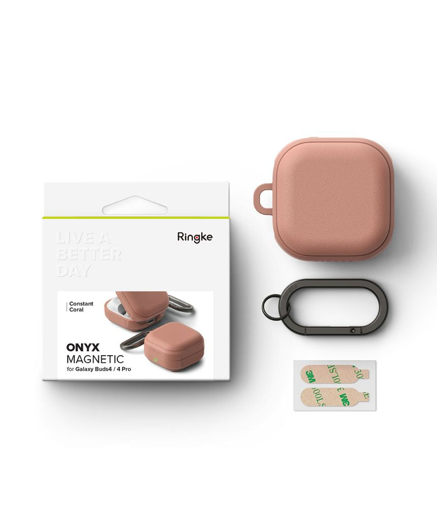 Ringke Onyx Magnetisk Case til Samsung Galaxy Buds 4 / 4 Pro - Pink