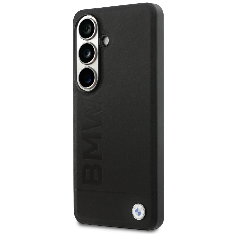 BMW læder Hot Stamp MagSafe Case til Samsung Galaxy S26 - sort