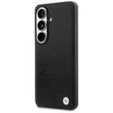 BMW læder Hot Stamp MagSafe Case til Samsung Galaxy S26 - sort