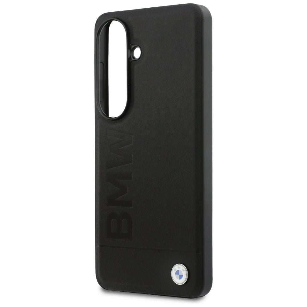 BMW læder Hot Stamp MagSafe Case til Samsung Galaxy S26 - sort
