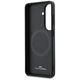 BMW læder Hot Stamp MagSafe Case til Samsung Galaxy S26 - sort