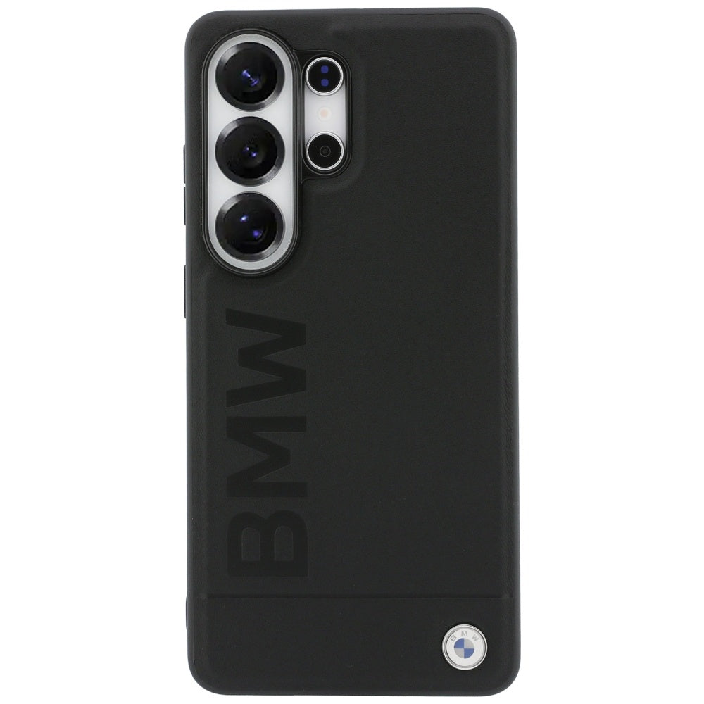 BMW læder Hot Stamp MagSafe Case til Samsung Galaxy S26 Ultra - sort