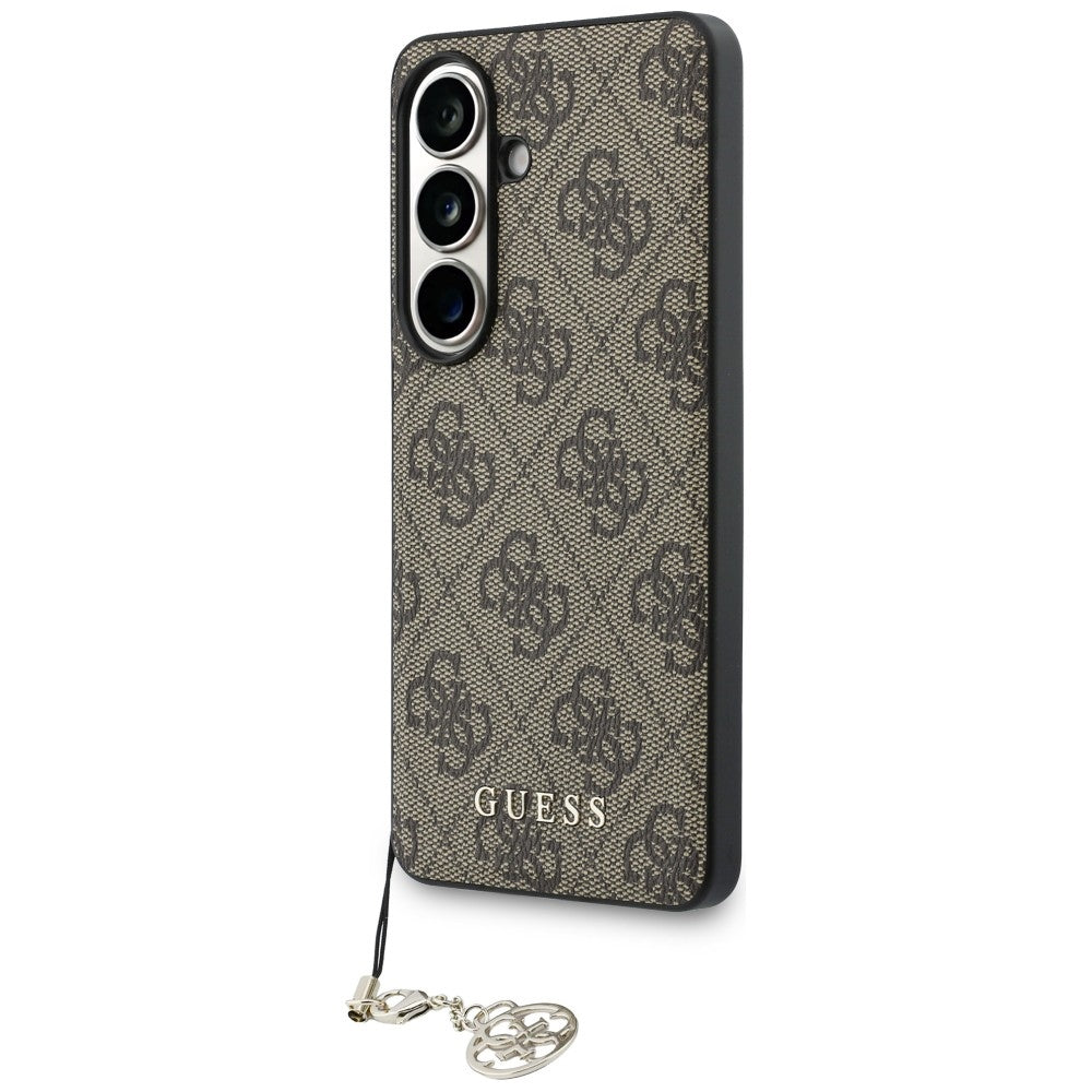 Guess 4G Classic Logo Charm MagSafe Case for Samsung Galaxy S26 - Brown