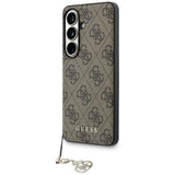 Guess 4G Classic Logo Charm MagSafe Case for Samsung Galaxy S26 - Brown