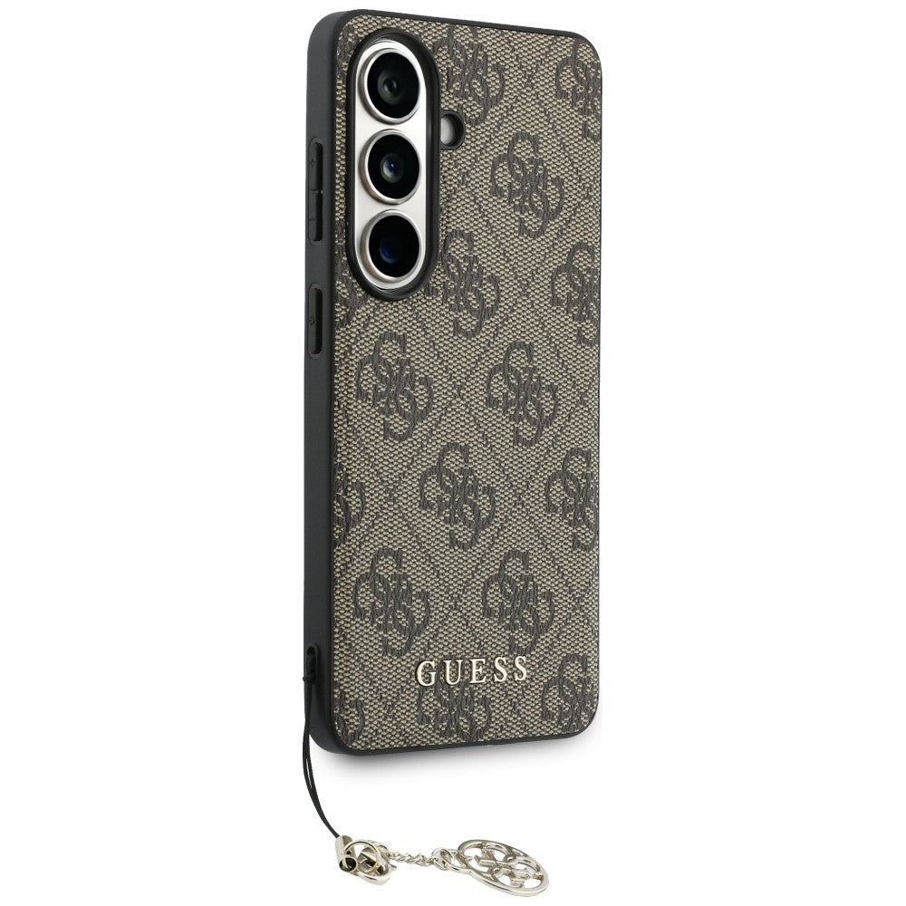Guess 4G Classic Logo Charm MagSafe Case for Samsung Galaxy S26 - Brown