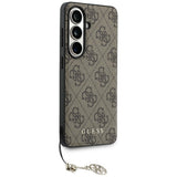 Guess 4G Classic Logo Charm MagSafe Case for Samsung Galaxy S26 - Brown