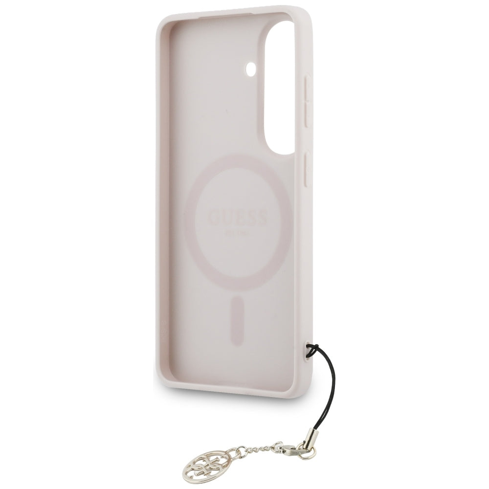 Guess 4G Classic Logo Charm MagSafe Case for Samsung Galaxy S26 - Pink