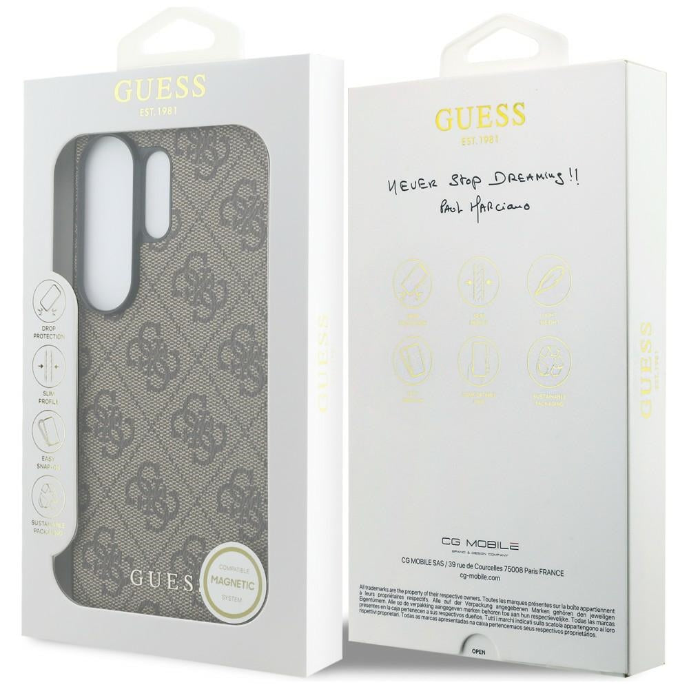 Guess 4G Classic Logo Charm MagSafe Case for Samsung Galaxy S26 Ultra - Brown