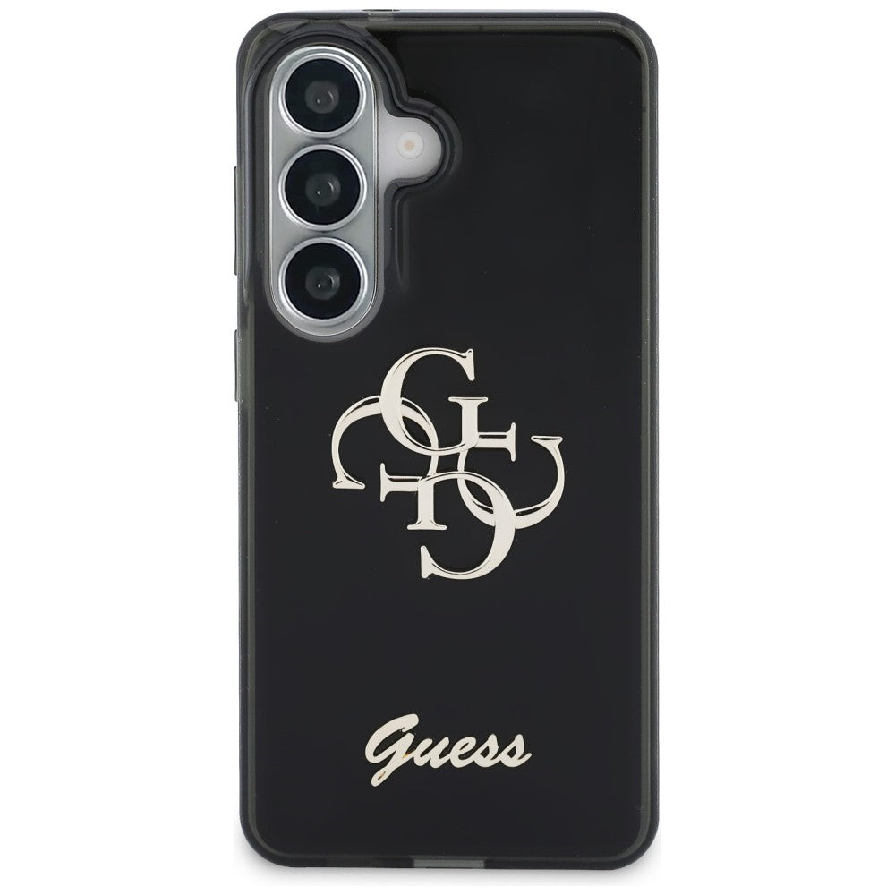 Guess IML Big Metal 4G Script-kasse til Samsung Galaxy S26 - sort
