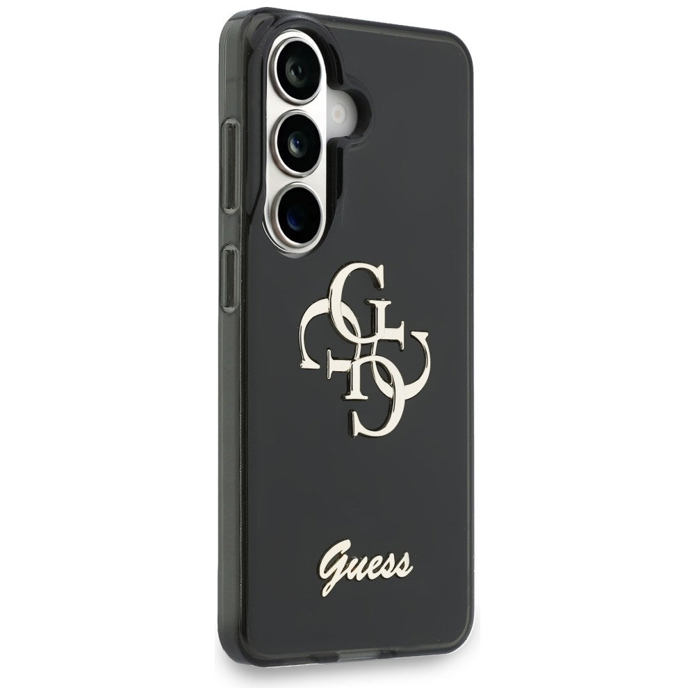 Guess IML Big Metal 4G Script-kasse til Samsung Galaxy S26 - sort