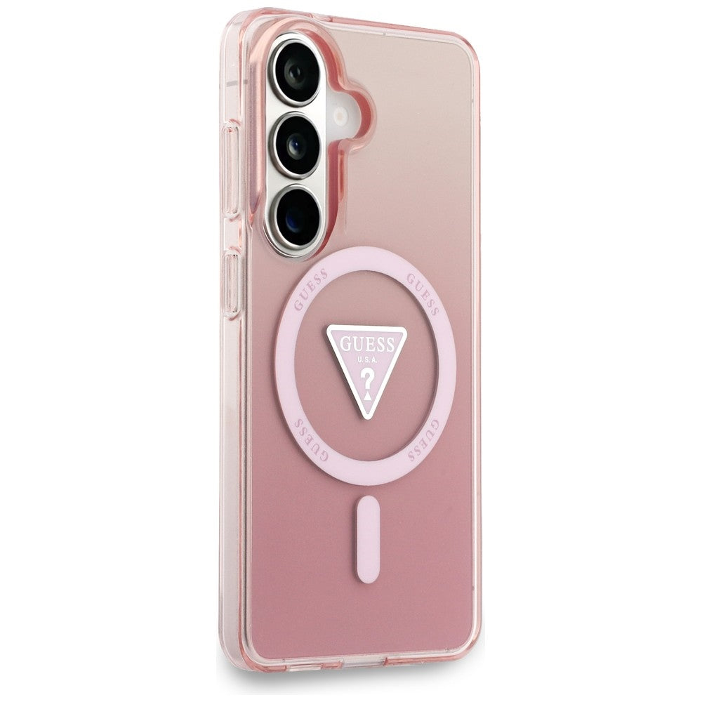 Guess IML Gradient Triangle MagSafe Case til Samsung Galaxy S26 - Pink