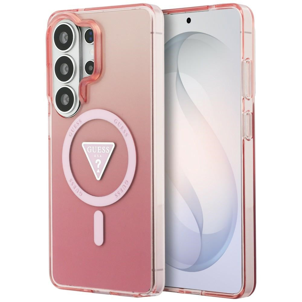 Guess IML Gradient Triangle MagSafe Case til Samsung Galaxy S26 Ultra - Pink