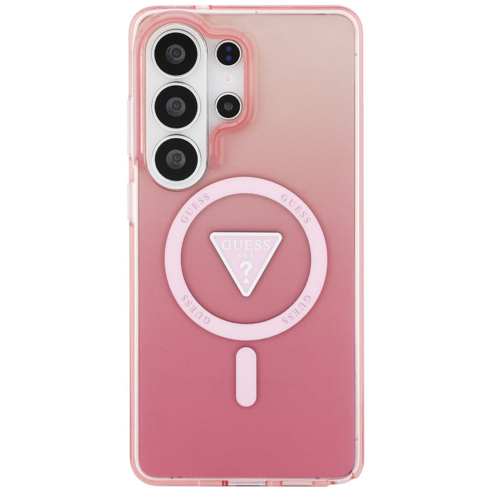 Guess IML Gradient Triangle MagSafe Case til Samsung Galaxy S26 Ultra - Pink