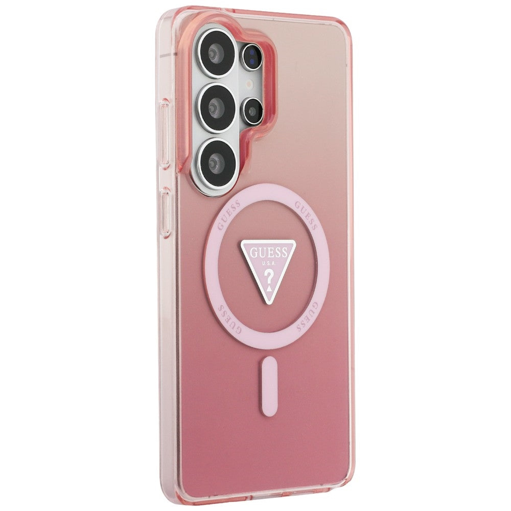 Guess IML Gradient Triangle MagSafe Case til Samsung Galaxy S26 Ultra - Pink